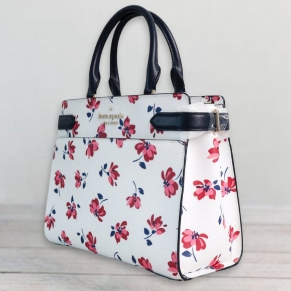 Kate Spade Staci Tea Garden Floral Medium Satchel Bag NWT - Picture 5 of 16